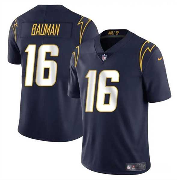 Men & Women & Youth Los Angeles Chargers #16 Casey Bauman Navy 2024 Vapor Limited Stitched Jersey->los angeles chargers->NFL Jersey